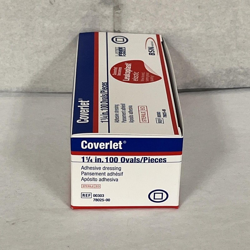 OVAL Spots Adhesive Dressing, 1 1/4" Oval, 100/Box