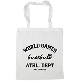Hippowarehouse World Games Baseball Athl. Dept AW15 Hit and Run Tote Shopping Gym Beach Bag 42cm x38cm, 10 litres