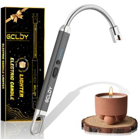 Electric Candle Lighter, Stocking Stuffers for Women Men Adults, Birthday Gift for Women Wife Mom Sister Nana Men, Long Electronic Rechargeable USB Lighter for Candle Grill Home Kitchen BBQ Camping