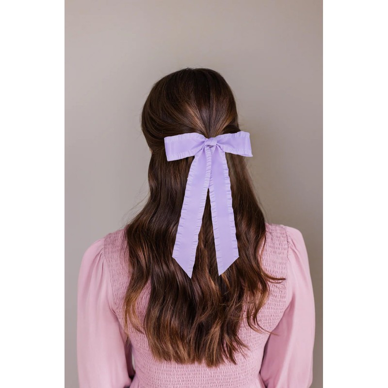 2PCS Hair Bows for Women Girls, Light Purple Bow for