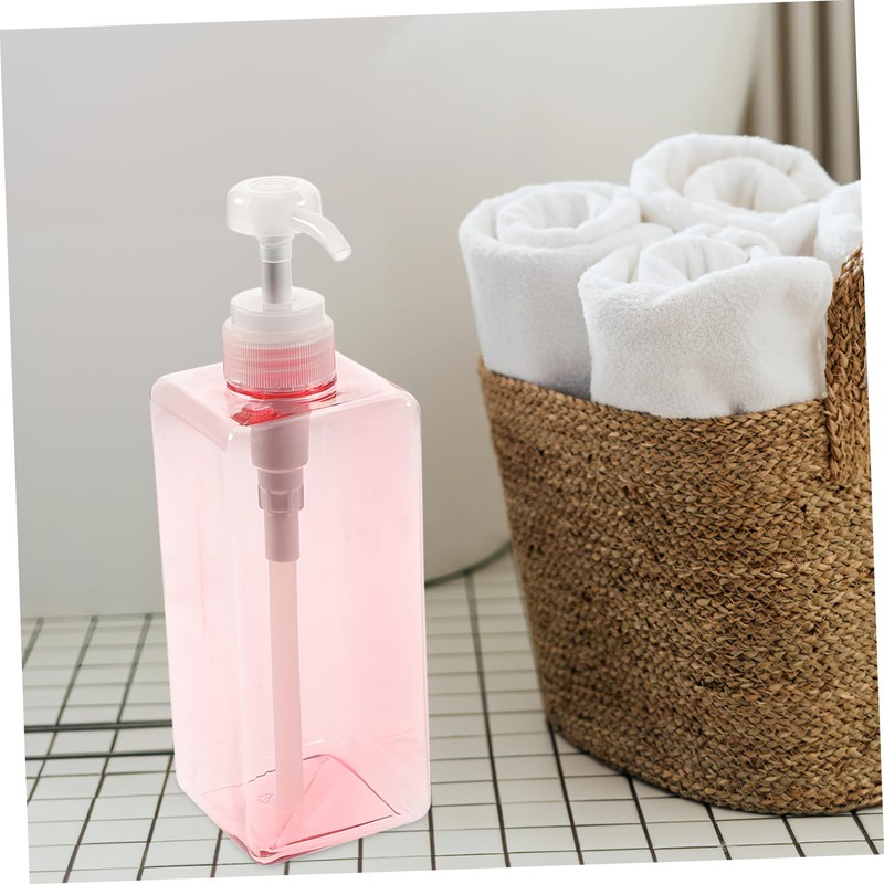 ULTECHNOVO Square Refillable Hand Soap Dispenser with Pump Liquid Bottle