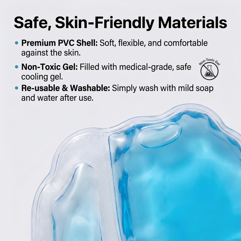 Ice Pack for Post-Vasectomy Recovery, Light Blue, 4-Pack