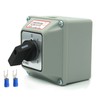 KEYMOO 25A Rotary Changeover Switch with Exterior Box, 4 Position