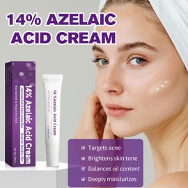 14% Azelaic Acid Acne Cream: Azelaic Acid Serum with Hyaluronic Acid, Niacinamide & Squalane - Reduce Acne, Pore Refining & Oil Control - Face Moisturizer for All Skin Types, 1 Oz