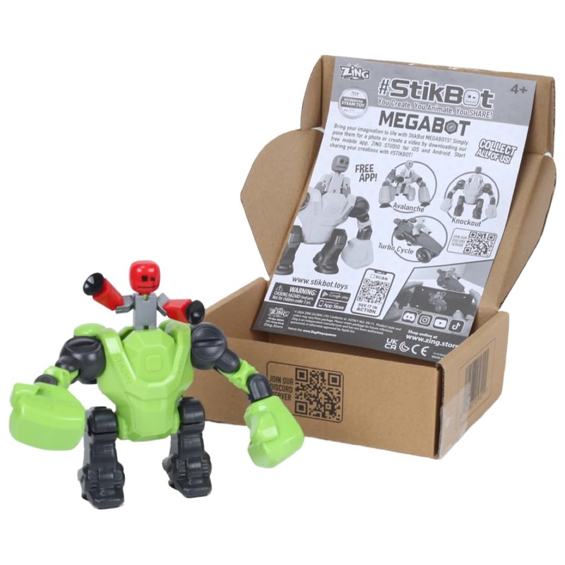 Zing Stikbot Megabots - Stikbot Poseable Collectible Stop Motion Action