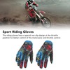 1 Pair Blue Motorcycle Sport Gloves Fashionable Non Slip 2