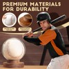 JupDec Baseball Display Case, Round Clear Ball Holder with Wooden
