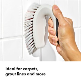 OXO Good Grips All-Purpose Scrub Brush – 2-Pack, Crevice Cleaning, Bathroom Cleaning, Scrub Brush with Handle, Brushes to Scrub Your Kitchen or bathrooms