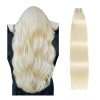 Suyya Extensiones Cabello Natural 14in Rubio Platino 40gr