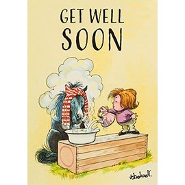 Get Well Soon Horse or Pony Themed Greeting Card