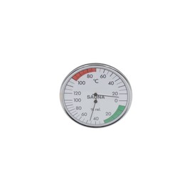 Sauna Thermometer Hygrometer Combination Instrument in Stainless Steel Housing