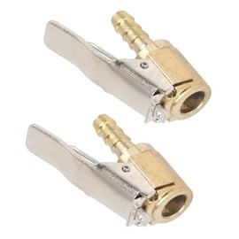 Tire Chuck with Clip Adapter,2PCS Car Air Pump Thread Nozzle Adapter,Air Pump Clip Clamp Connector Adapter,Heavy Duty Closed Flow Chuck,Brass Locking Tire Inflator Air Chuck Adapter,Car Tire Chuck