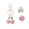 cuwuu's Cute Pink Cherry Keychain Sparkle Crystal Rhinestone Bag Charms