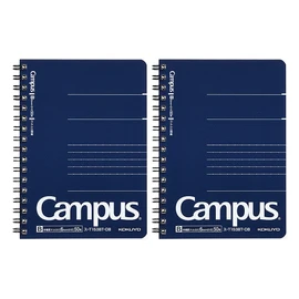 Kokuyo Campus Twin Ring Notebook, Dot Ruled, Cut-Off, A6, Set of 2
