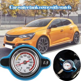 KIMISS Universal Radiator Cap with Thermostatic Temperature Gauge for Enhanced Leakproof Performance 0.9bar Car Radiator Cover Replacement Parts