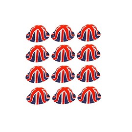 Shop4allsorts 12 x Union Jack Bowler Hats Kings Coronation Fancy Dress Street Party Adult Fancy Dress