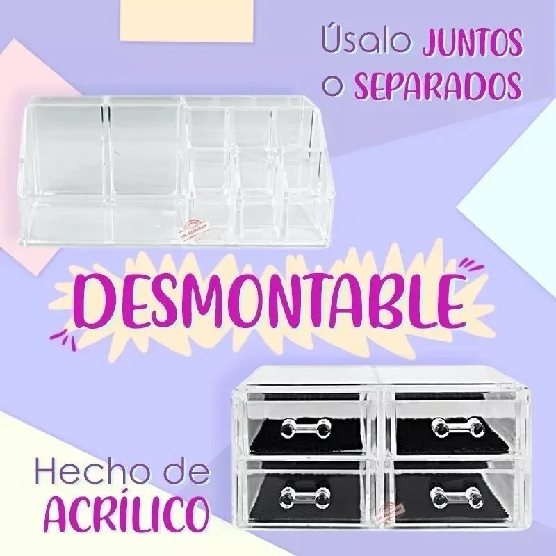 Novel Age Organizador De Maquillajes De Acrílico Con 4 Cajones
