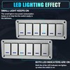X AUTOHAUX 6 Gang Rocker Switch Panel 3 Pin on