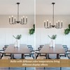 Generies Black Farmhouse Chandelier 6 Lights,Modern Industrial Iron Pendant Lighting,