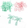 100pcs Paper Clips Portable Mini Electroplating Green Tree Pink Strawberry