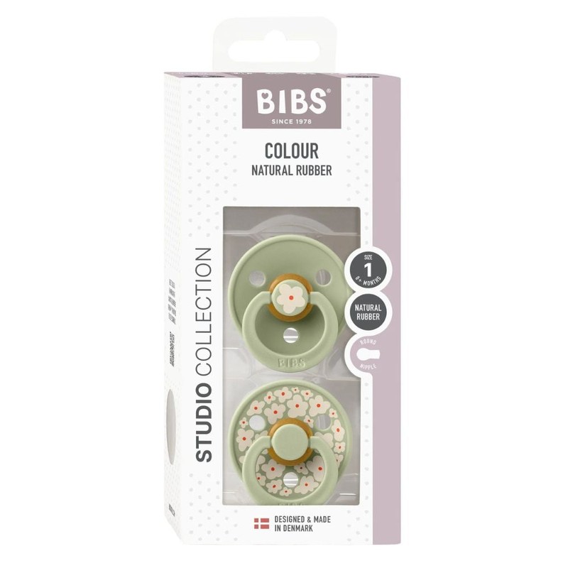 Bibs Round Natural Dummy Pacifier - Studio Collection - Jasmine