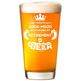 Funny Retirement Gifts for Women Men Dad Mom. 2024 Retirement Beer Glasses Gift. Retired Glass for Friends Coworkers Office & Family. Unique Novelty Ideas for Her Nurses Doctor Air Force Military Gag