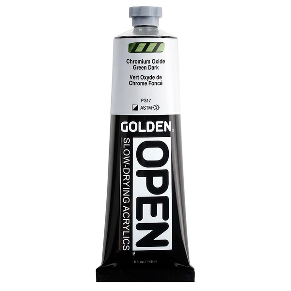 OPEN Slow-Drying Acrylics by GOLDEN, Chrom Oxide Green Dark, 5