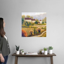 CANVAS ON DEMAND Tuscany Vineyard I Wall Decal, Italy Artwork