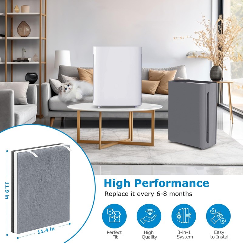 2 PACK HEPA Vital 100 Replacement Filter with 4 Extra