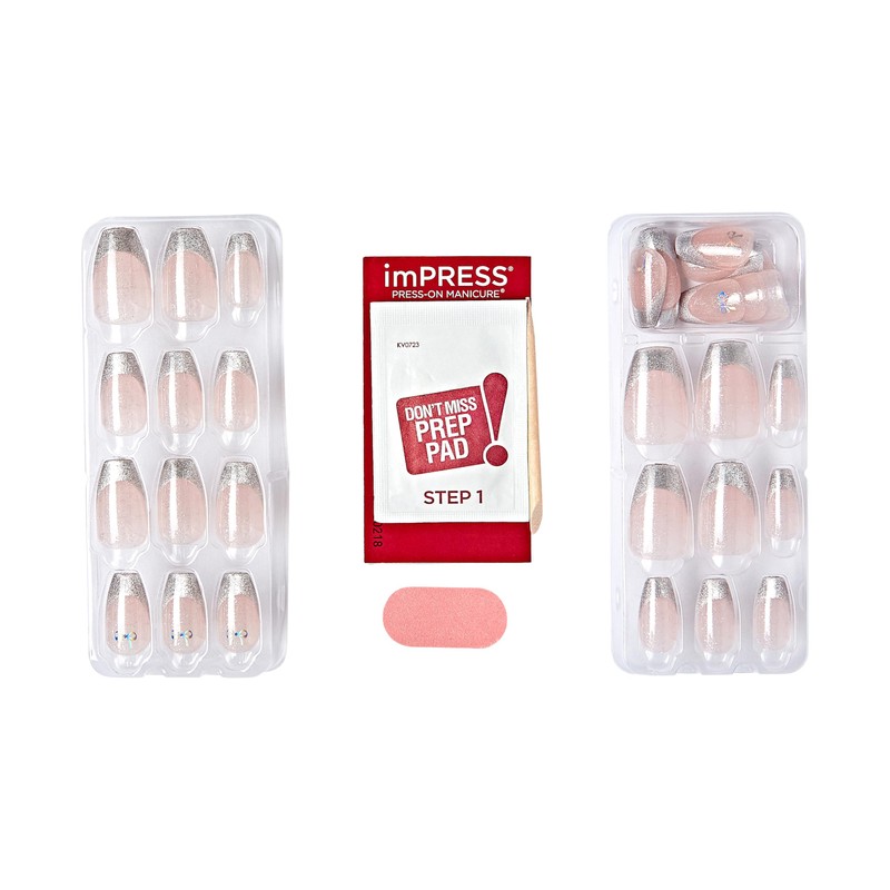 KISS imPRESS No Glue Mani Press-On Nails, Premium, Memory Lane',