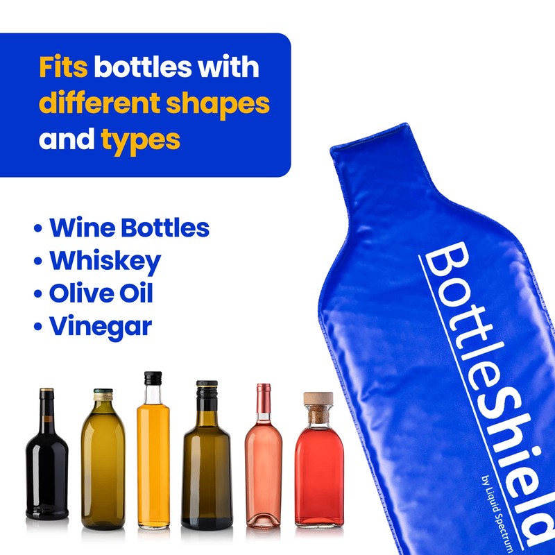Liquid Spectrum 4 Pack Reusable Wine Protector Travel Bag by