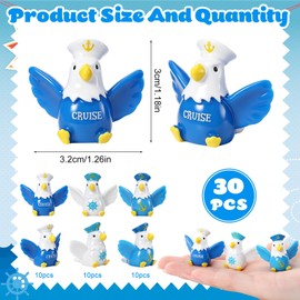 30 Pcs Sailor Cruise Resin Bald Eagle, Mini Bald Eagle Figurines
