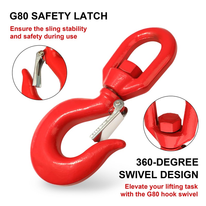 SCIEO 7 Ton Swivel Hook Heavy Duty Swivel Lifting Hook