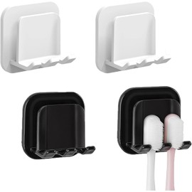 4 Piezas Portacepillos De Dientes, Porta Cepillo De Dientes, Soporte para Cepillo De Dientes, Adecuado para Baños, Cocinas o Viajes, Acabado De Artículos De Higiene Personal