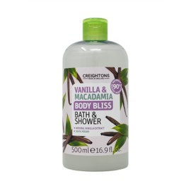 Creightons Creightons Body Bliss Vanilla and Macadamia Bath and Shower Gel (500ml) C Natural Vanilla Extract. 100% Vegan. Cruelty Free. 90% Naturally Derived Ingredients