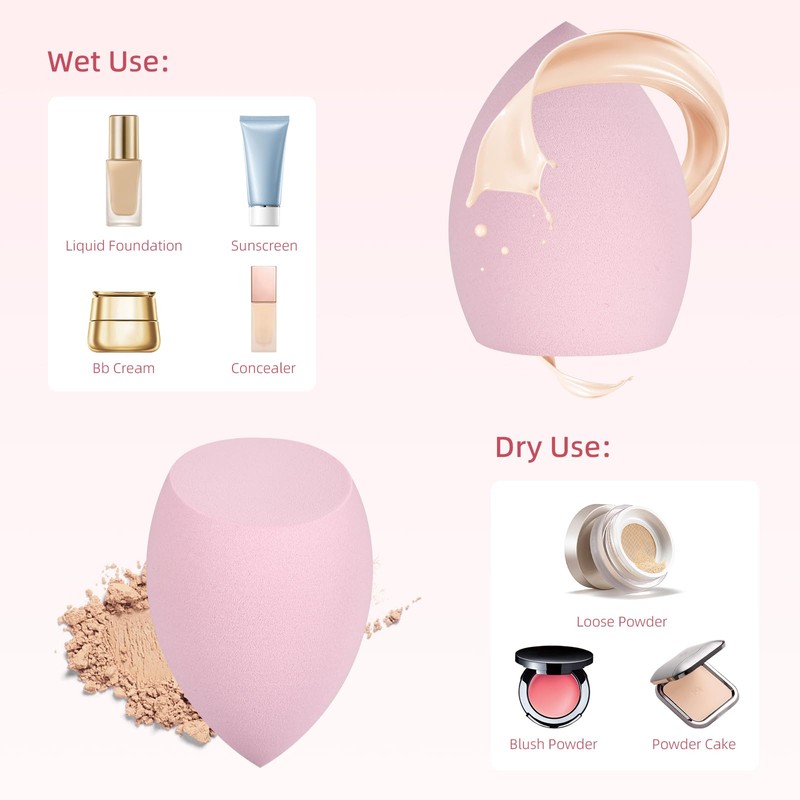 Make Up Sponge Set with Powder Puff Triangle, 32 Pieces