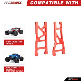 RCAWD +10mm Wide Suspension Arm & Turnbuckles Set for Arrma 1/10 Senton 3S BLX Tie Rods Links Linkage Granite Vorteks 550 Mega Series Upgrades Parts