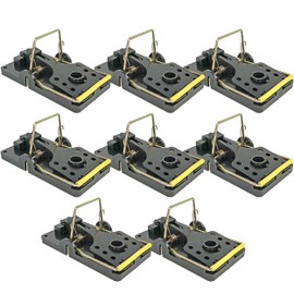 Easy Set Snap Rat & Mouse Traps with Bait Cups, 8-Pack – Effective Pest Control Solution for Rodents