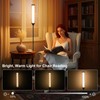 FRIDEKO HOME Smart Corner LED Floor Lamps for Bedroom, Black