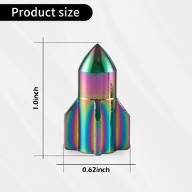 GaRhomxy Car Tire Valve Stem Caps, 4pcs Rocket Shape Tire Caps, Wheel Tire Valve, Universal Stem Covers for Cars Trucks Motorcycles SUVs and Bikes (Colorful)