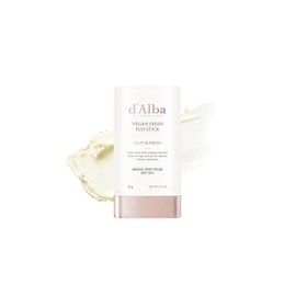 D’ALBA Vegan Fresh Sun Stick SPF 50+ 20 g – Protector Solar en Barra Facial Coreano de Trufa Blanca con Ácido Hialurónico y Extracto de Té Verde – Blo