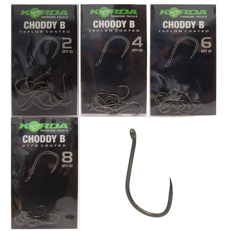 Korda Choddy Carp Hooks Pack of 10 Size 8