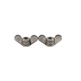 304 Stainless steel wing nut M16 hand twisted fasteners butterfly wing shaped nut DIY hardware pack of 2