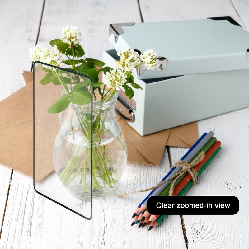 Bliceon 5-Pack 3X Flat Magnifiers - Flexible Plastic Reading Magnifying