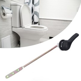 ViaGasaFamido Toilet Flush Lever Toilet Handle Side Mount Universal Zinc Alloy Black Toilet Flush Handle Replacement Fits Most Toilets for Home Bathroom Toilet Tank Accessories