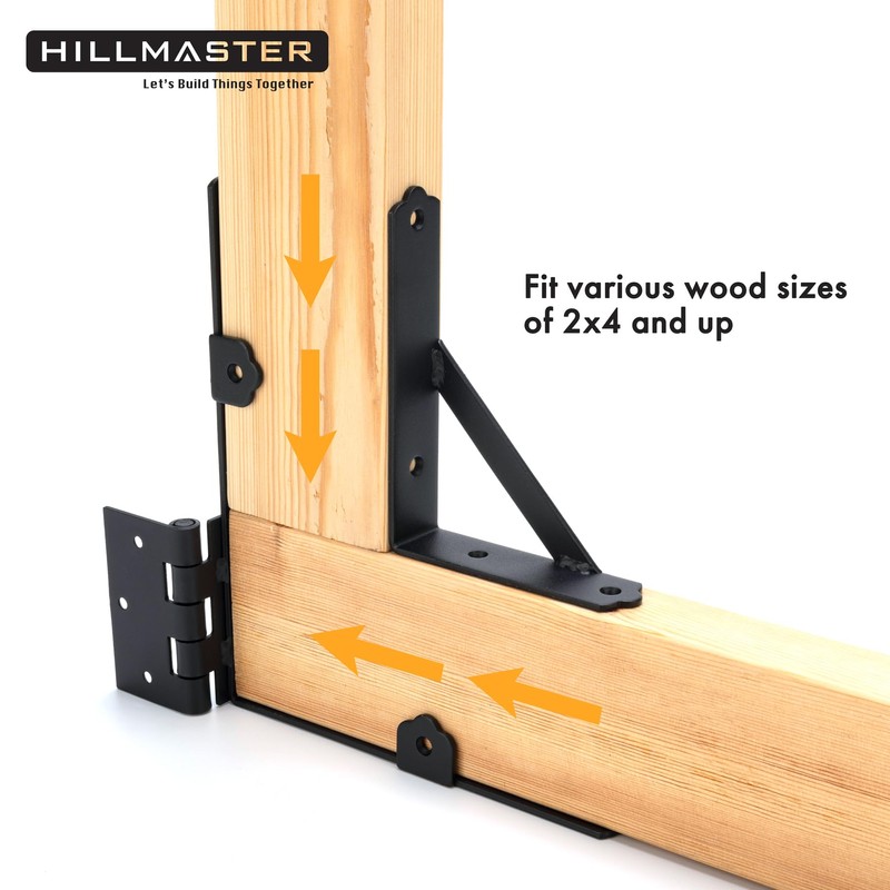HILLMASTER Anti Sag Gate Frame Kit Gate Corner Brace Bracket