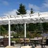 Patio 3'W x 12'L Waterproof Pergola Shade Cover Retractable Canopy
