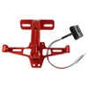 FONGKNOX Motor Bike Registration Plate Holder Red with LED Light