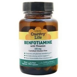 Country Life Benfotiamine with Thiamin 60 vcaps