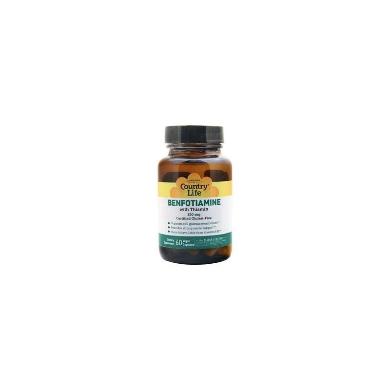 Country Life Benfotiamine with Thiamin 60 vcaps